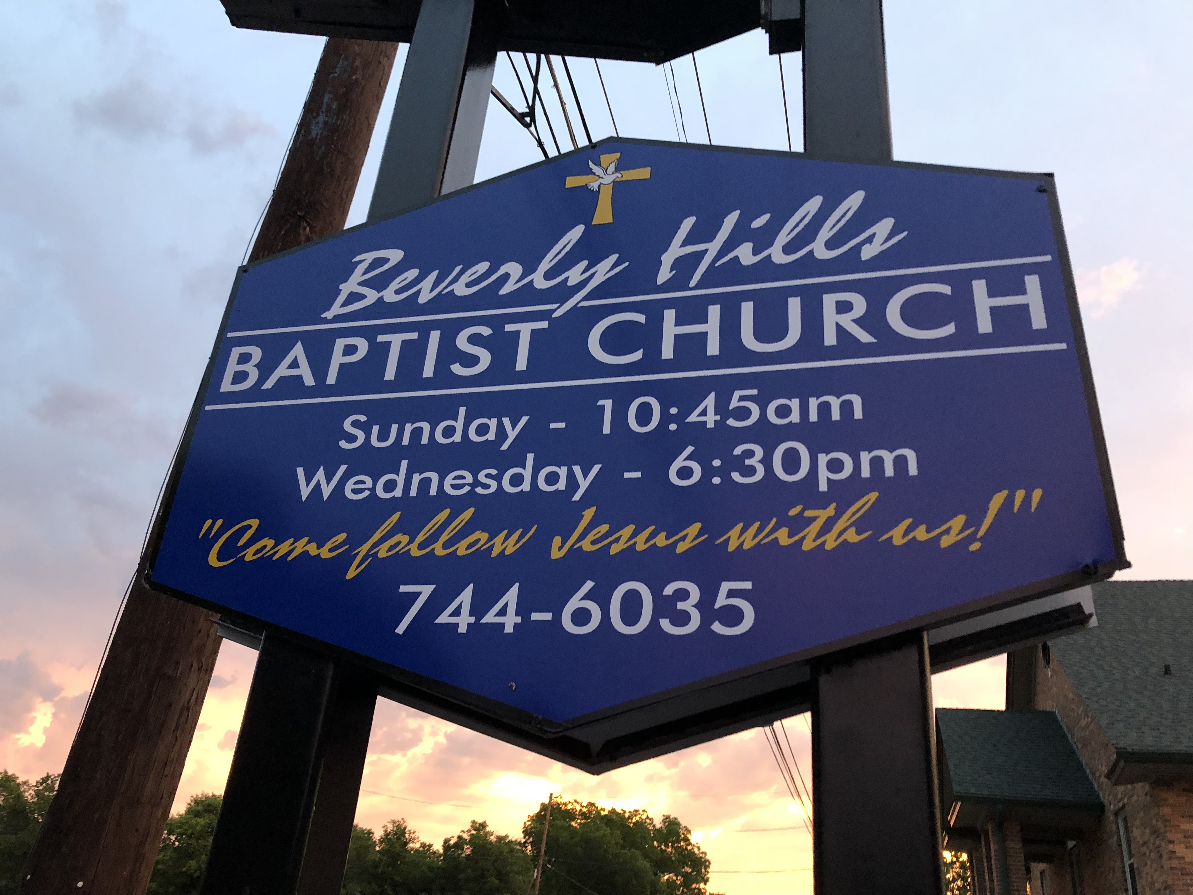 Beverly Hills Baptist Church sign